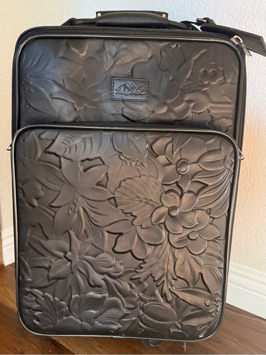 Patricia Nash Other - Patricia Nash Black Embossed Floral Carry-On